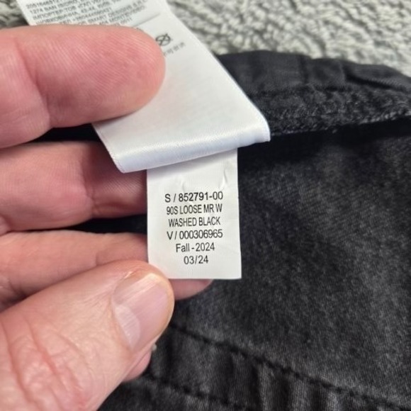 Gap 1969 Jeans Womens 12 Black 90s Loose Straight Mid Rise Faded Denim - Picture 11 of 14